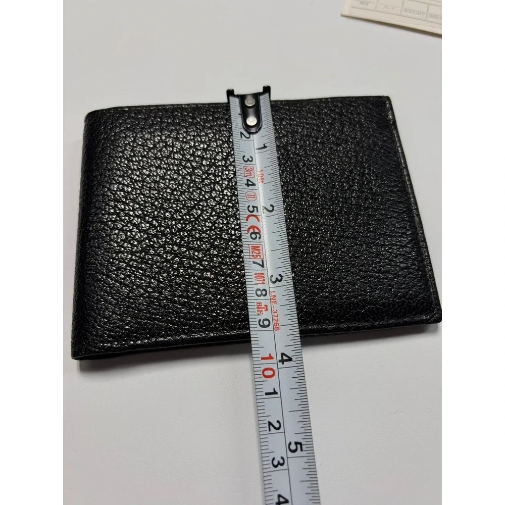 Biagi by Swank Black Genuine Ram Leather Bifold Wallet With Papers 1970's
